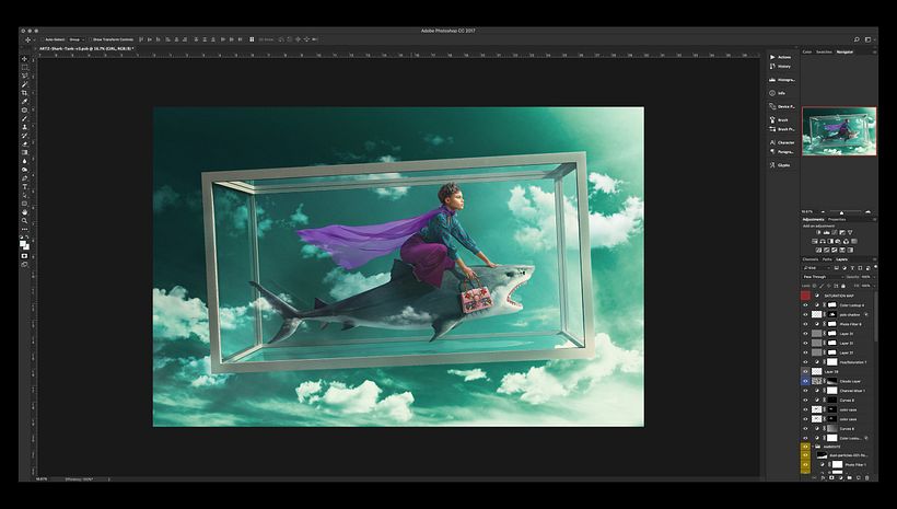 Detalles finales + ajustes de contraste e intensidad del color.