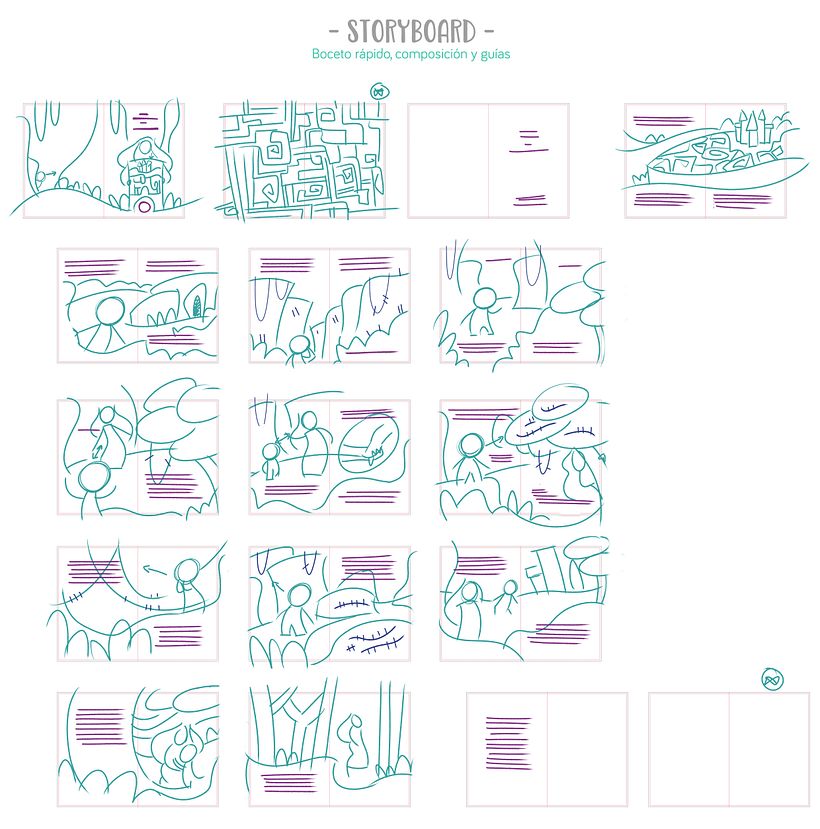El Laberinto de las letras. Ilustración digital para cuentos infantiles. 2
