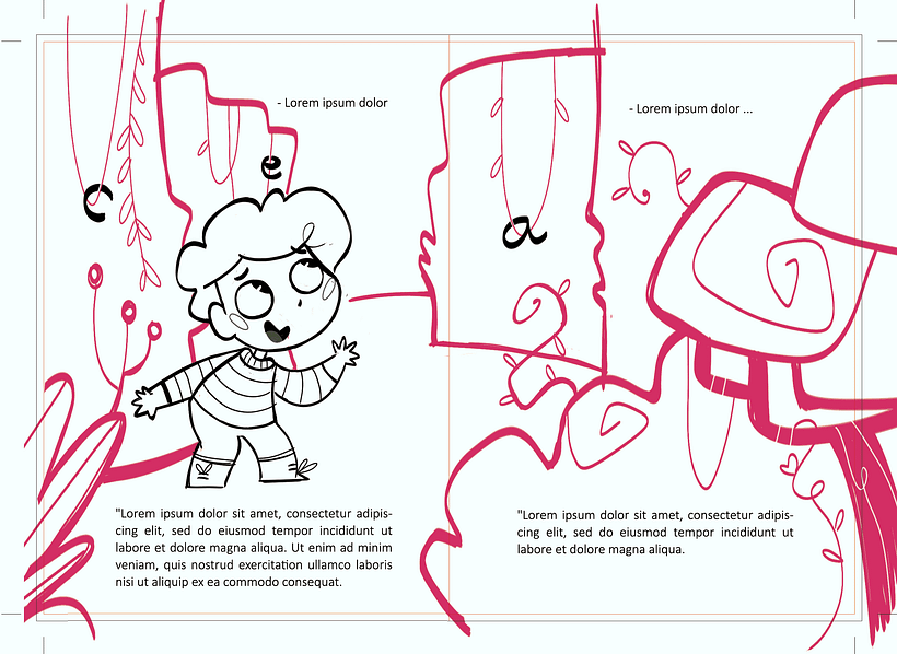 El Laberinto de las letras. Ilustración digital para cuentos infantiles. 6