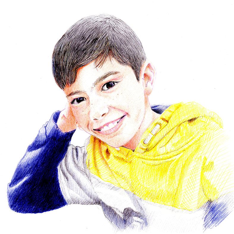 Retratos con boligrafo a color 5