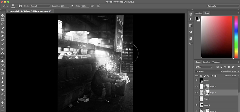 Pintura con luz en Photoshop