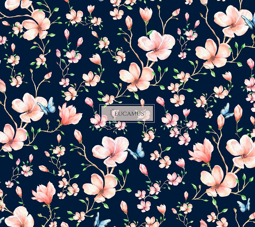 Magnolias pattern design 2