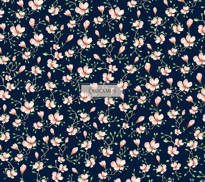 Magnolias pattern design 3