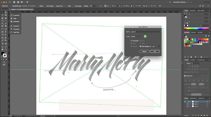 Cómo vectorizar un diseño de lettering 8