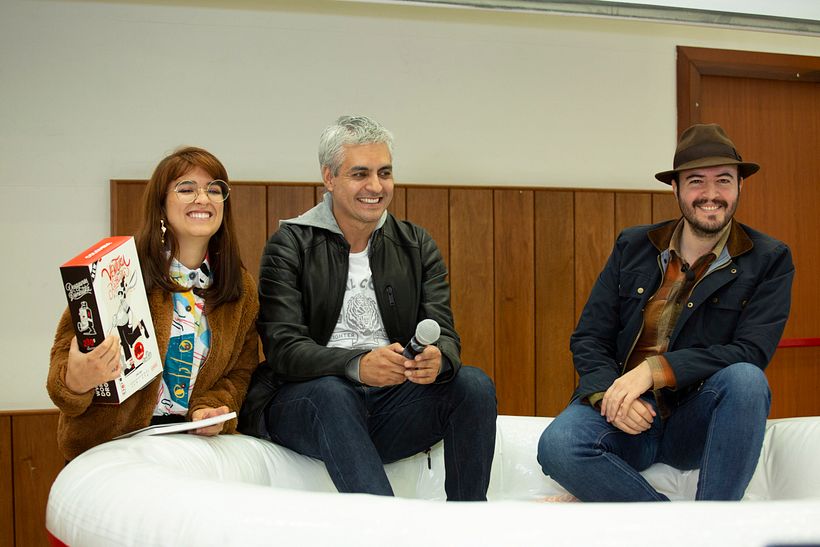 Catalina y Juan Manuel en el bowl gigante con Ramón Ortega