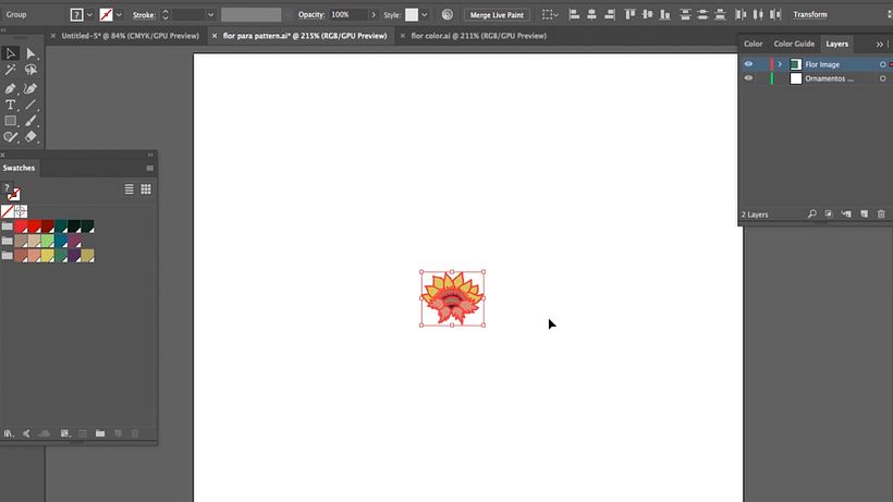 Cómo diseñar un pattern sencillo en Illustrator 7