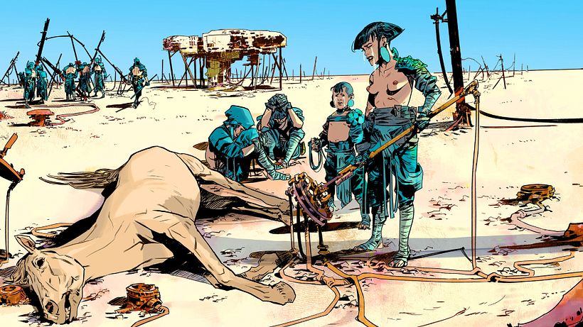 Detalles de la pieza final 'El fin del mundo', por Enid Balám