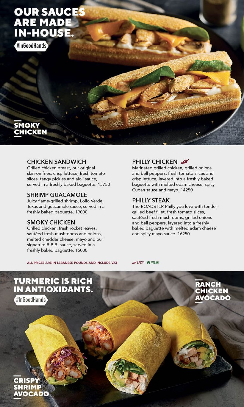 ROADSTER NEW MENU  2