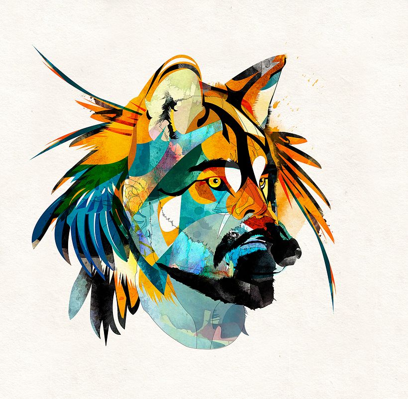 Arte para el album Magical Thinking de Chico Mann - Tradycyjna ilustracja
