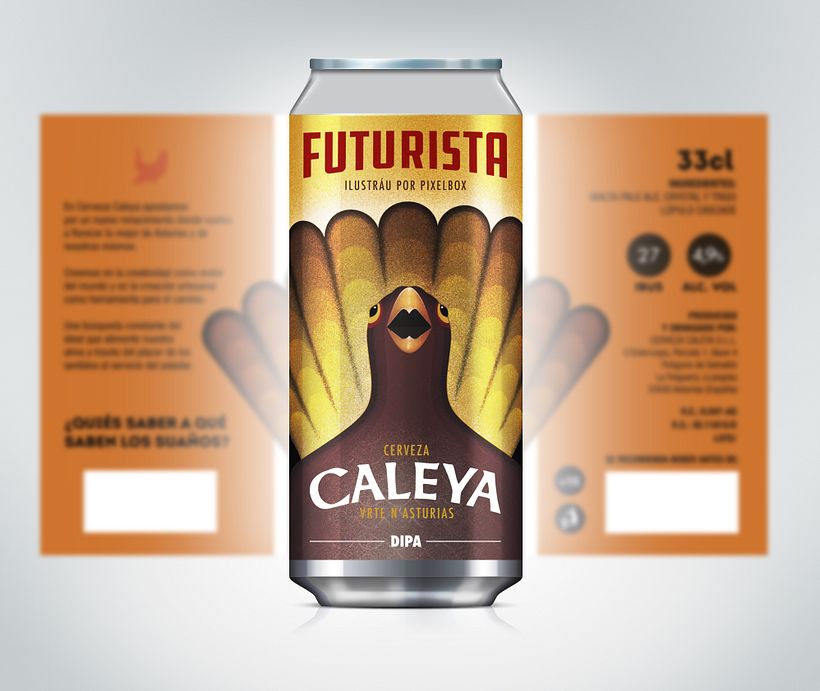 Simulación de la lata de cerveza