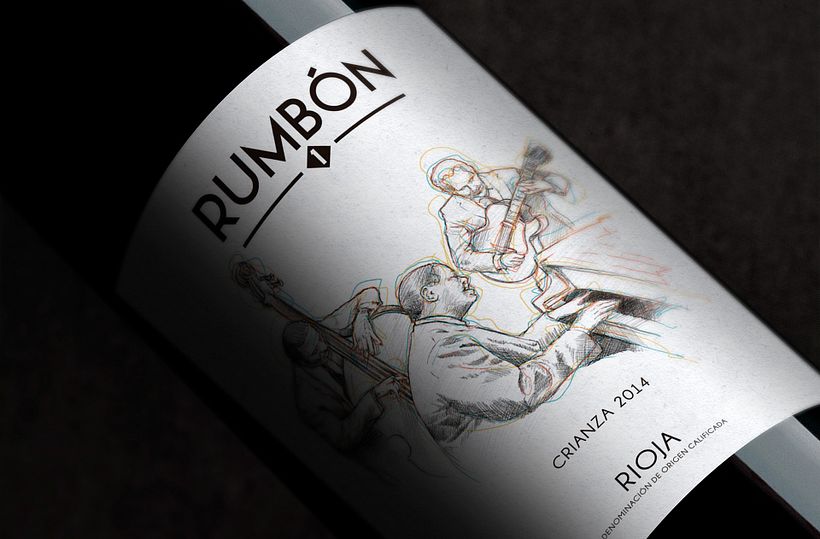 Rumbón label design 1