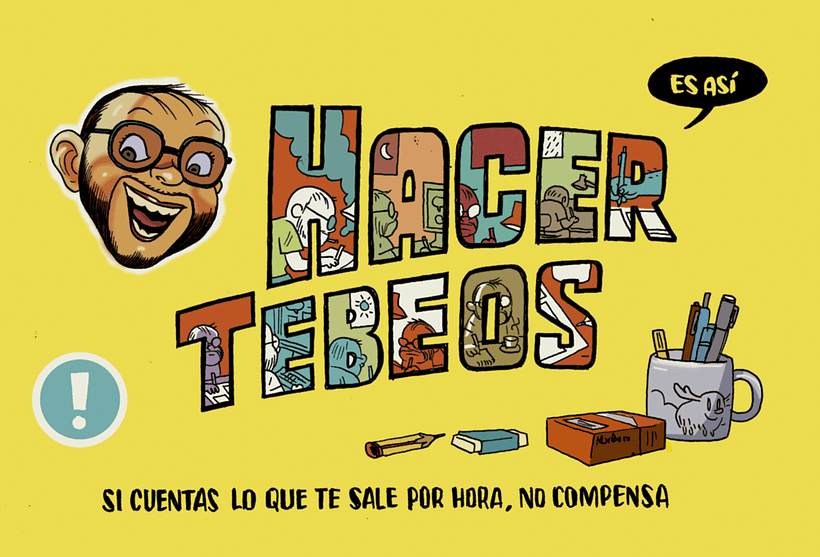 Hacer Tebeos. Ilustración para redes. -1