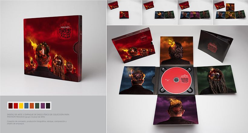 Diseño de arte y diseño de empaque de disco de colección para grupo Panteón Rococó -1