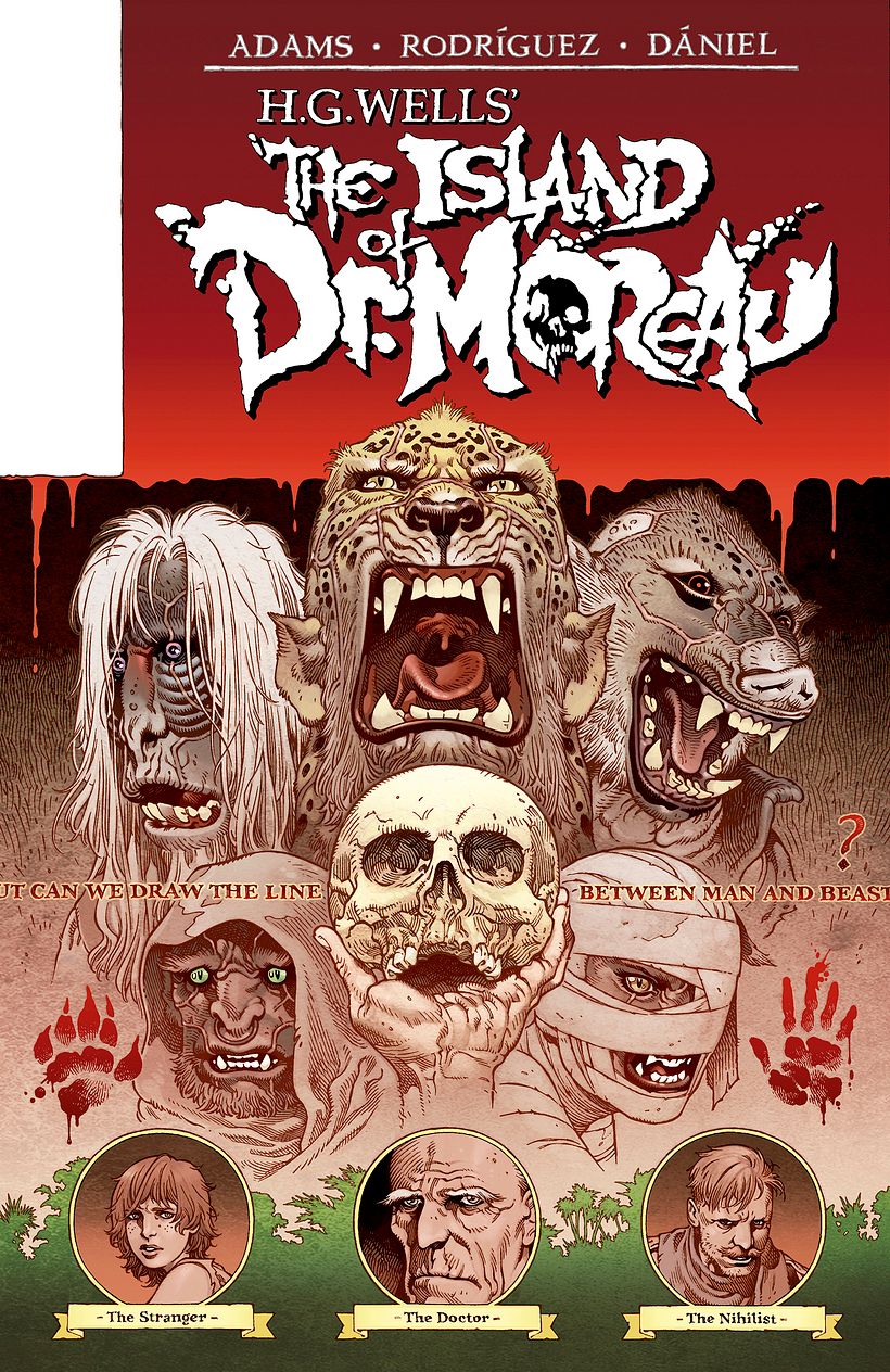 TPB edition cover. The Island Of Dr. Moreau, (c) IDW Publishing, Ted Adams & Gabriel Rodríguez