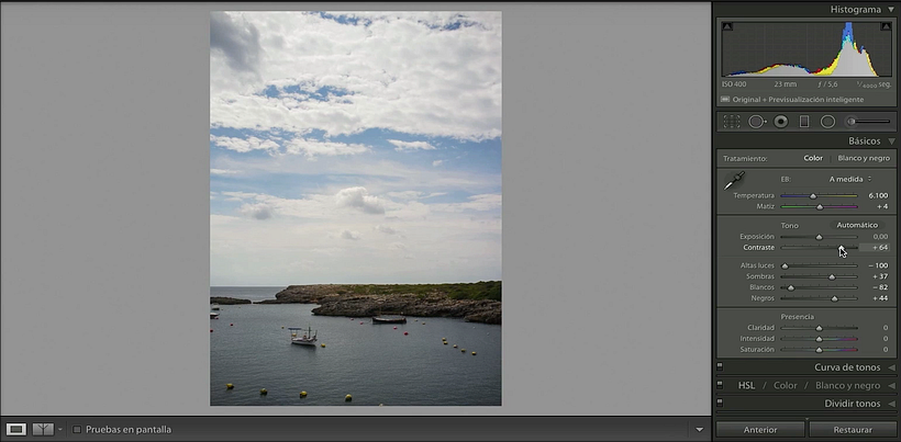 Tutorial Adobe Lightroom: ajustes básicos de revelado 14