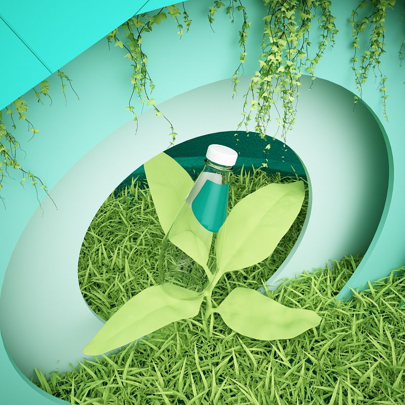 Organic Juice - Bottle - 3D