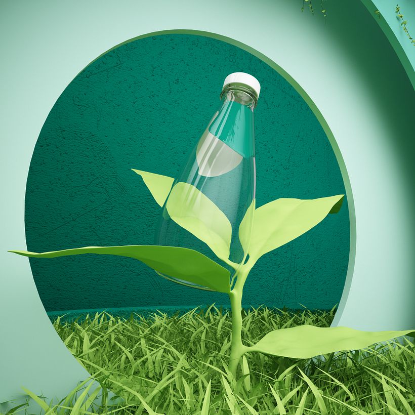 Organic Juice - Bottle - 3D