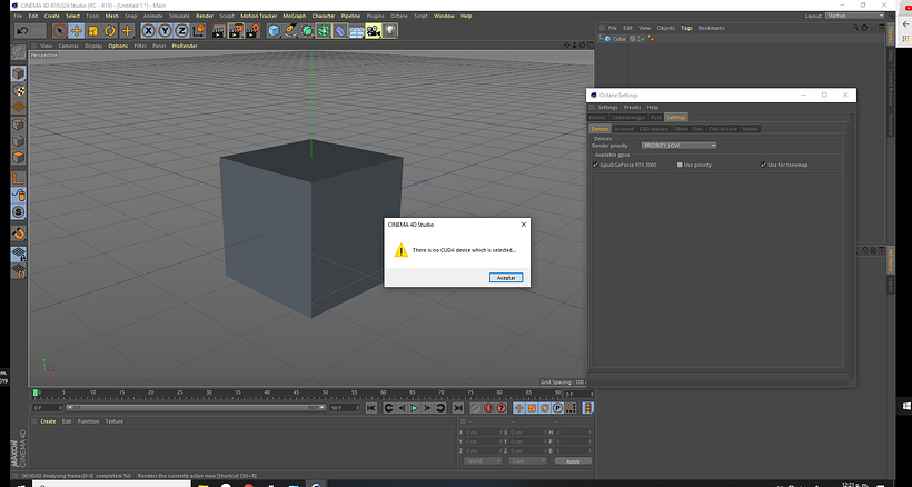 Problemas con Render Octane 1