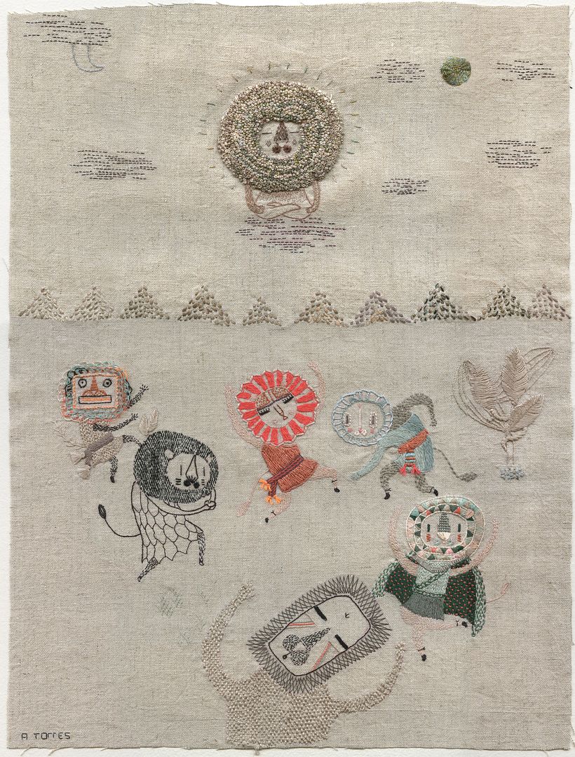 León buda y danza de leones con máscaras de leones