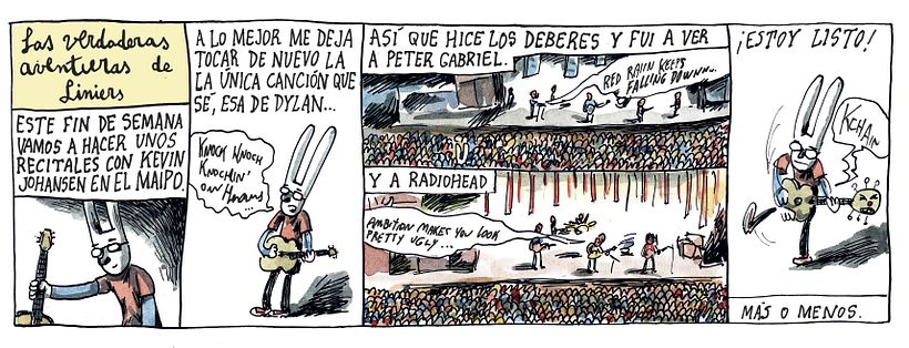 Desde hace años, Liniers colabora con el músico argentino Kevin Johansen