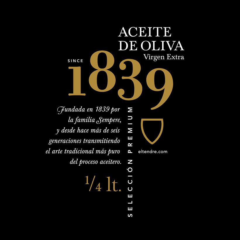 Etiqueta + Packaging Aceite de Oliva «1839» 0