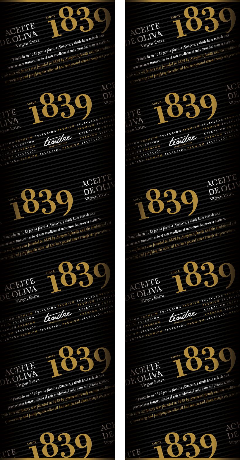 Etiqueta + Packaging Aceite de Oliva «1839» 5