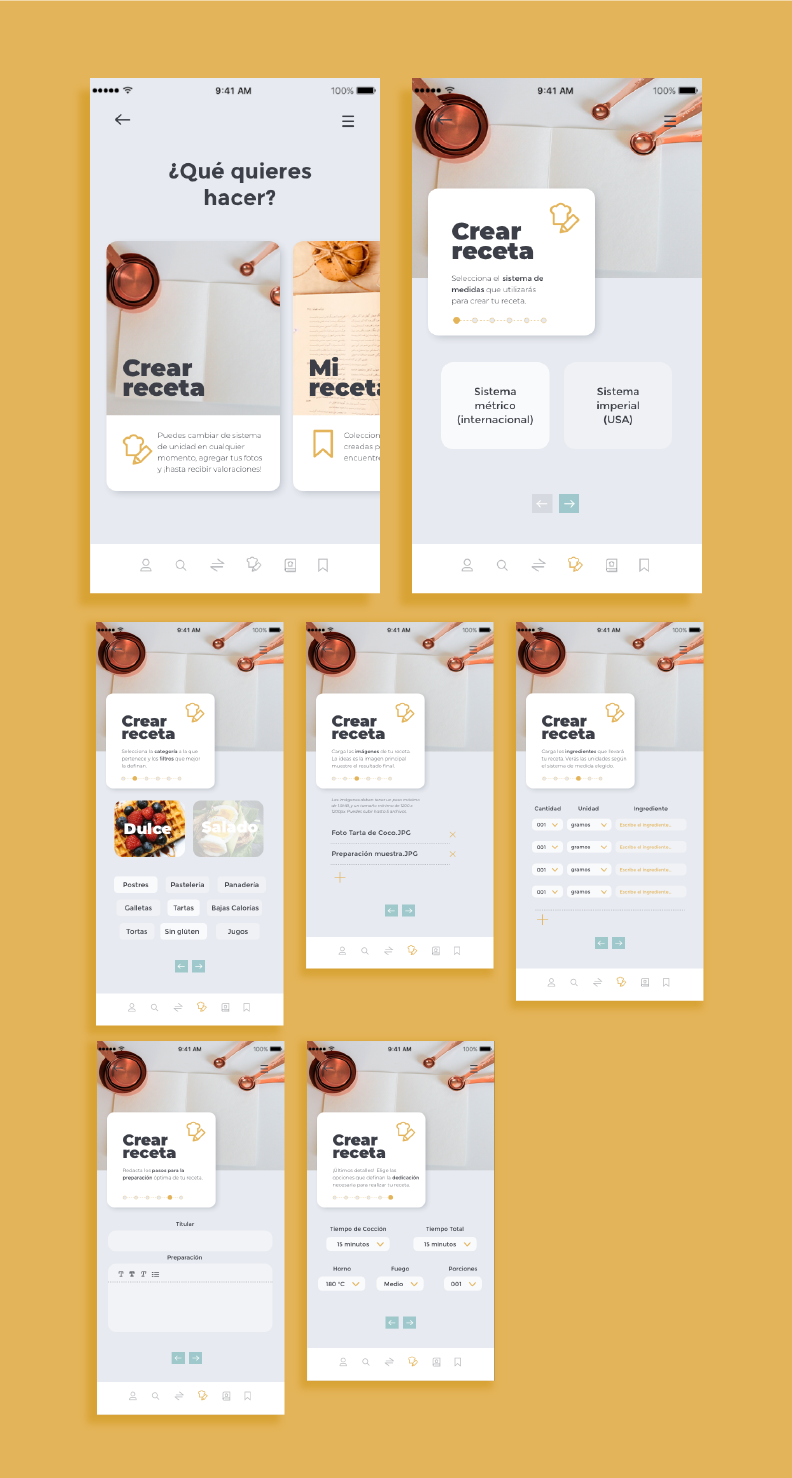 Pasos para Crear Receta
