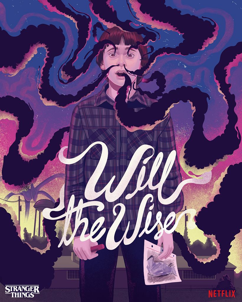 Ilustracion para campaña de Stranger Things 2