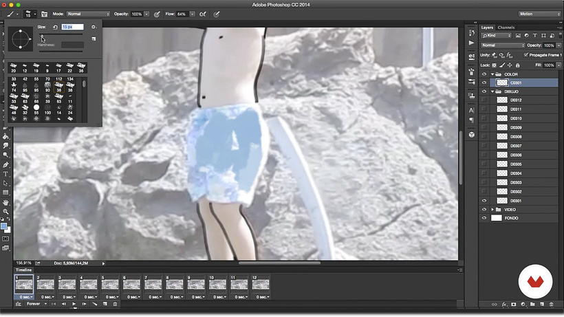 Cómo hacer una rotoscopia en Photoshop 9