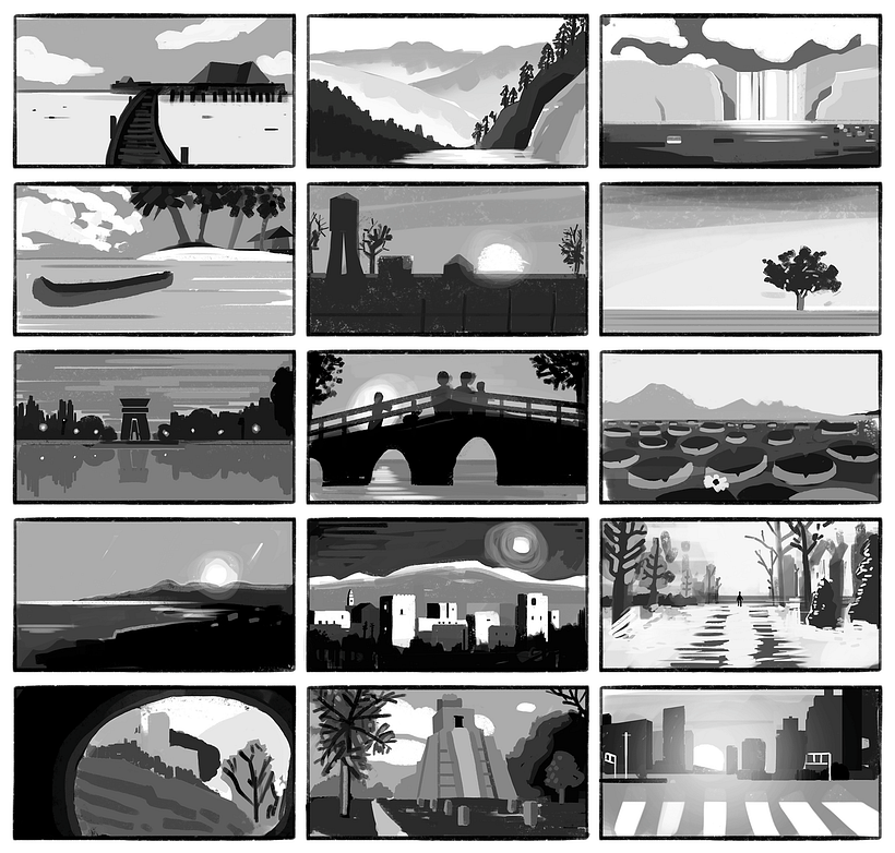 Thumbs de escenarios.
