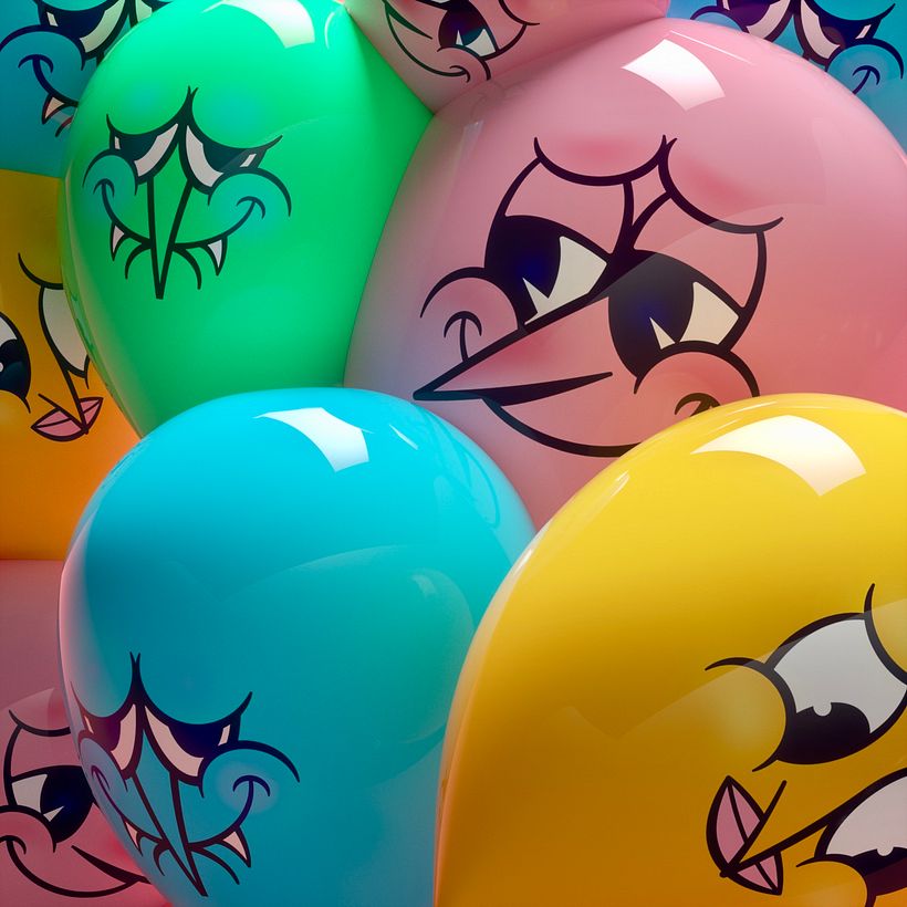 Vectores como decoración de 'Cartoon Madness'