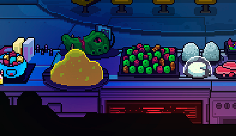 Detalhe com buffet de comida (que delícia!)