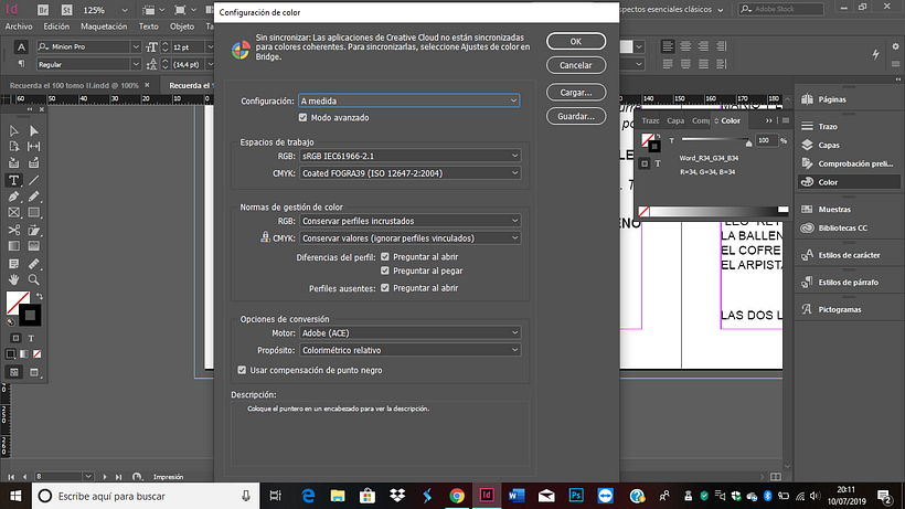 Problemas al cambiar el color de RGB a CMYK 1