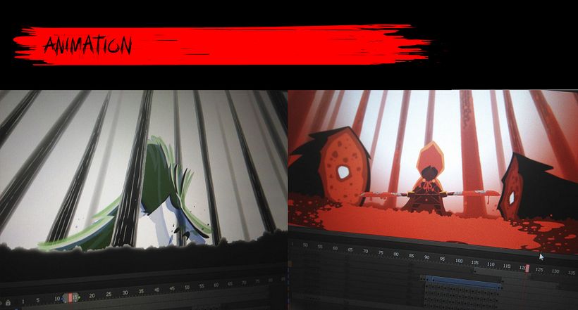 I did all the animation in Animate CC. I worked on a more traditional animation, playing with movement and details.