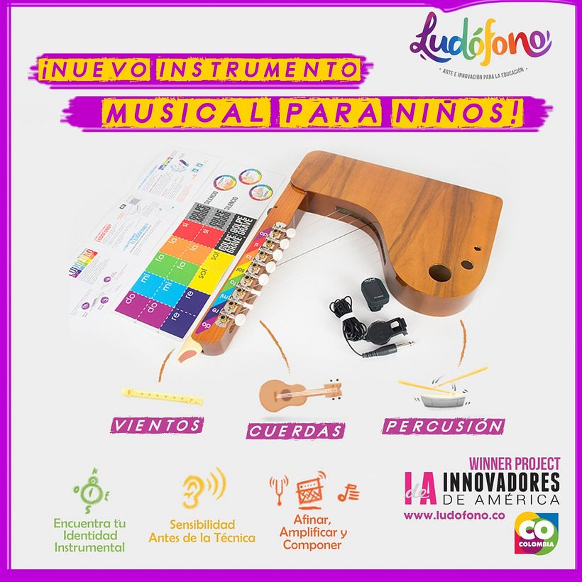 LUDÓFONO - Instrumento Musical para Niños / Proyecto ganador de Innovadores de América, Misión Impacto y Profesión Líder. Shark Tank canal Sony participación. 0