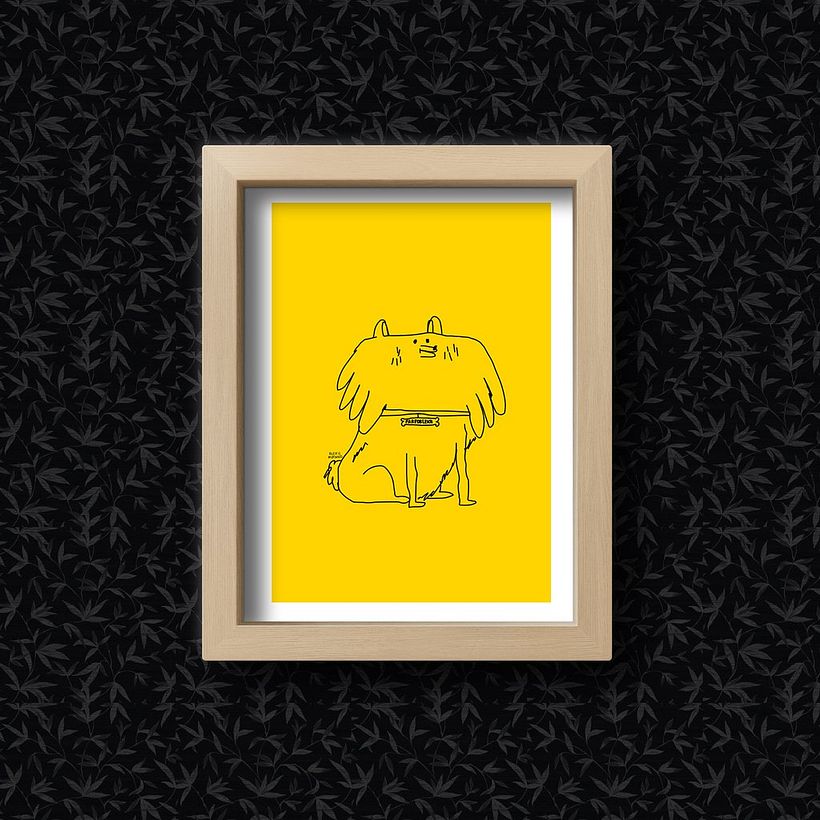 Farforleich. Un perro inventado que nada tiene que ver con el gol (ni con nada) en forma de print.
