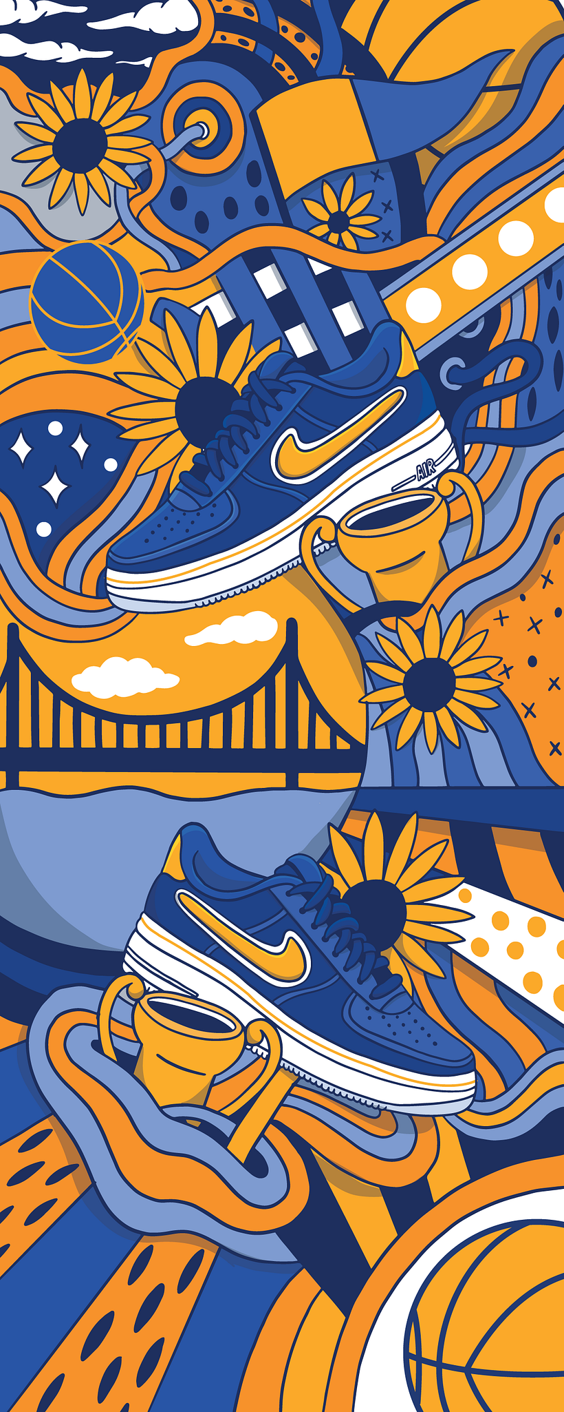 Illustrations pour Nike #AFI NBA 3
