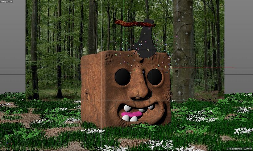 Composición Final y texturizado en Cinema 4D