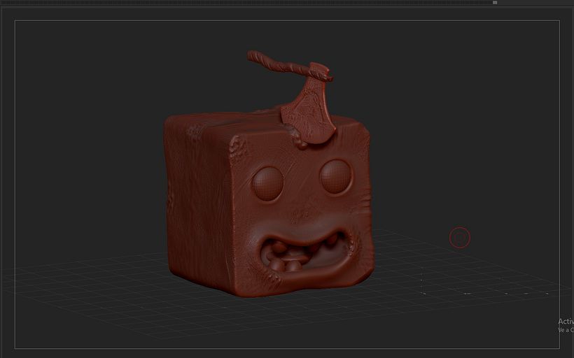 Escultura en Zbrush (La nariz la añadí después de tomar la captura)