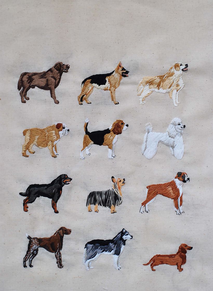 I love my dog embroidery  2