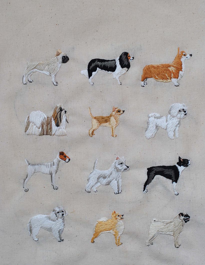 I love my dog embroidery  3