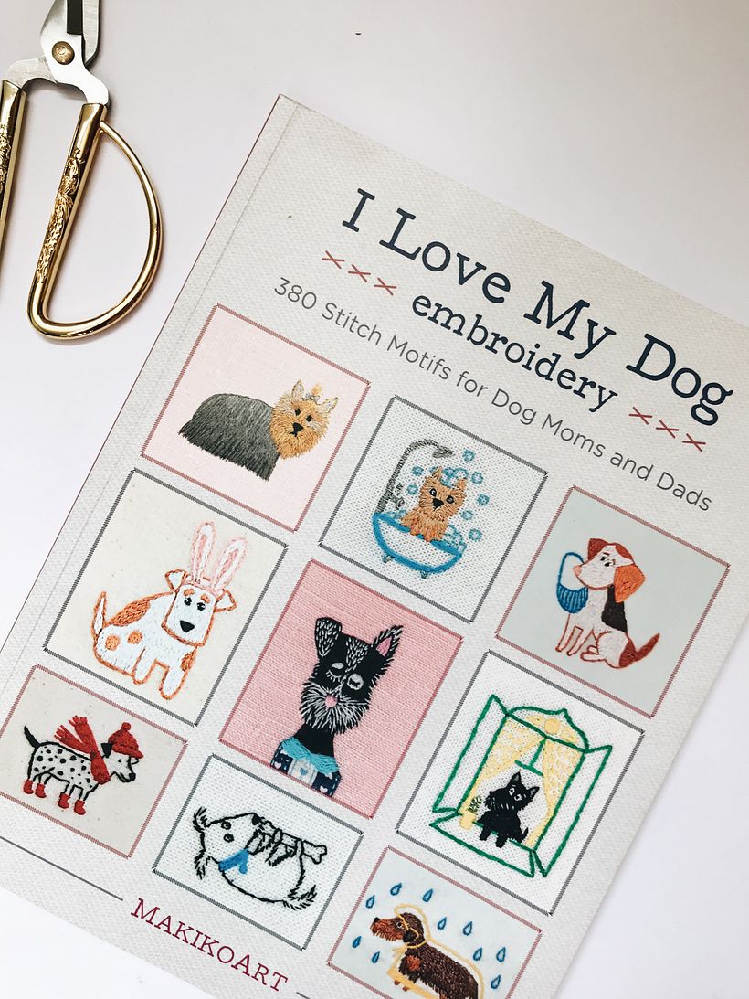 I love my dog embroidery  4