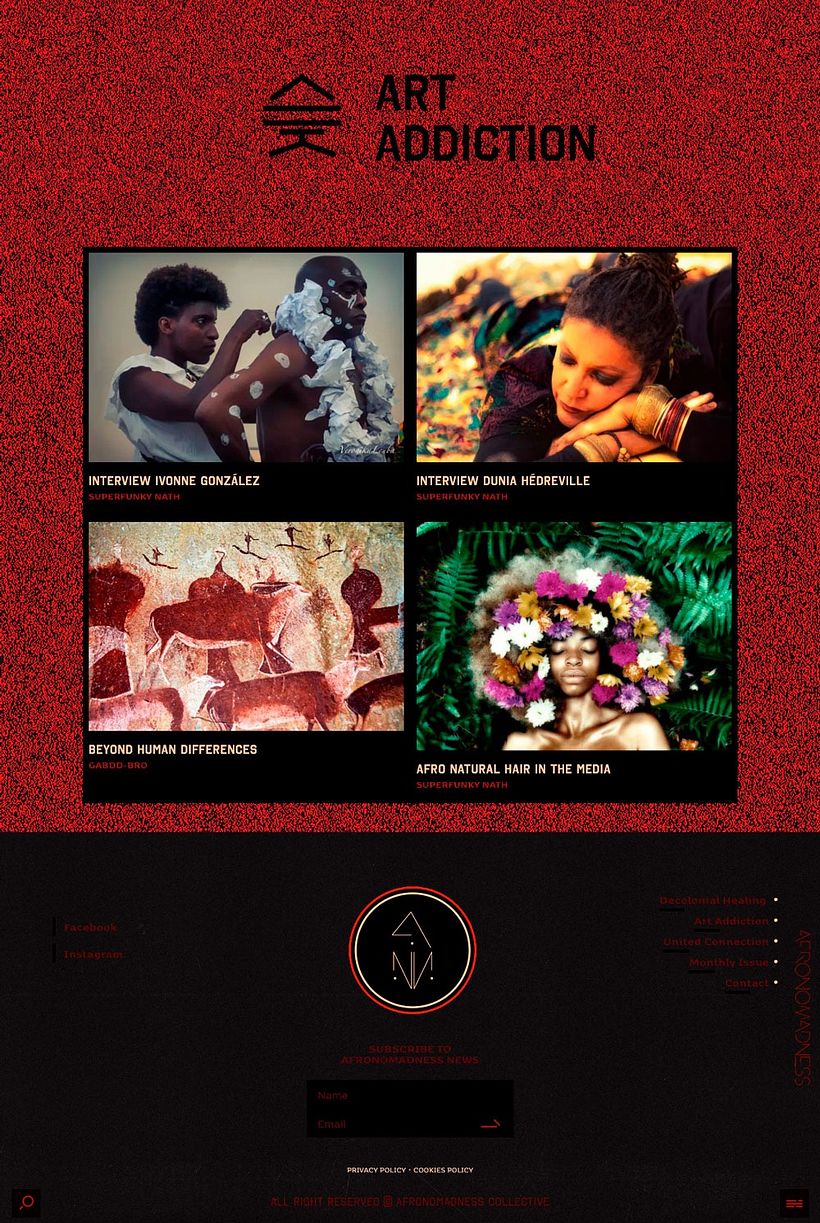 AFRONOMADNESS - Web Design