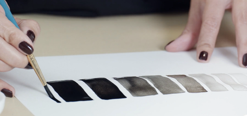 Cómo crear gradientes con tinta china  7