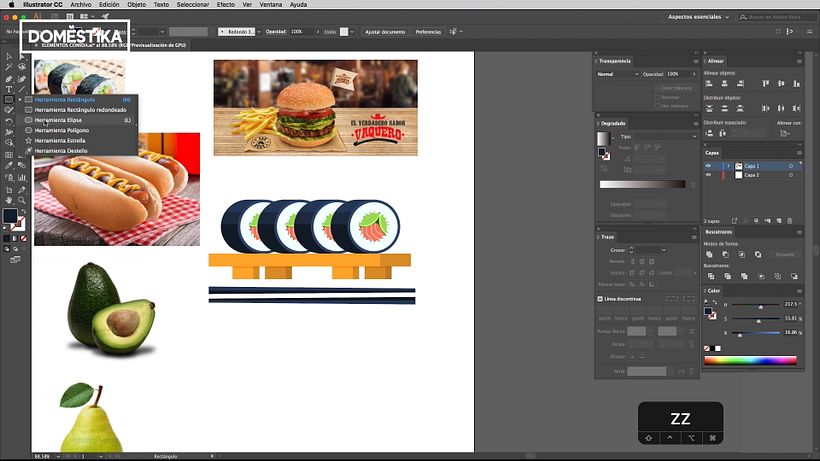 Tutorial Illustrator: cómo dibujar sushi 19