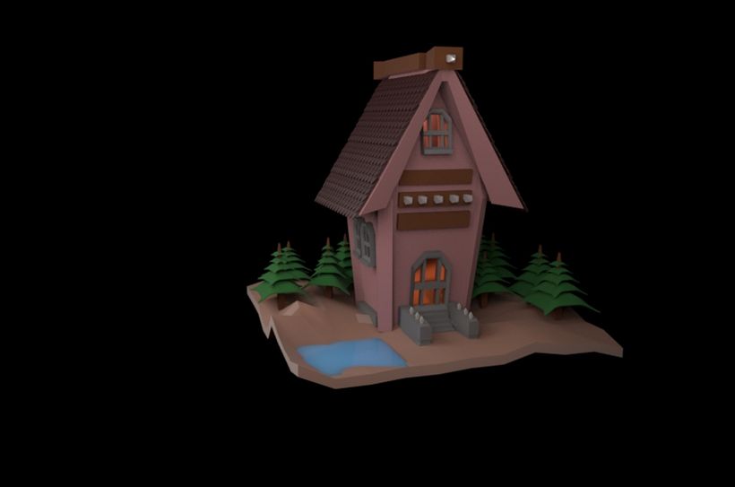 Pequeño proyecto con Maya jugando un poco con los polígonos básicos