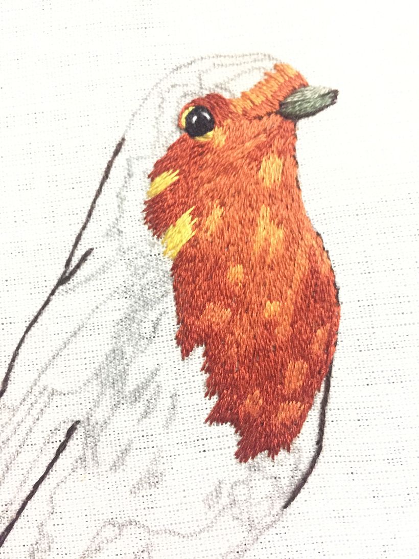 Mi Proyecto del curso: Pintar con hilo: técnicas de ilustración textil 2