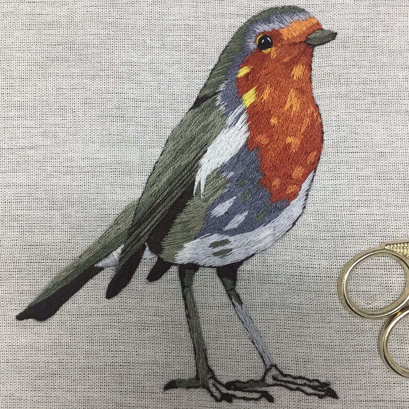 Mi Proyecto del curso: Pintar con hilo: técnicas de ilustración textil 4