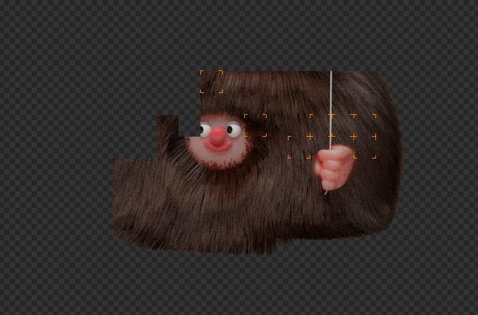 Render del personaje animado