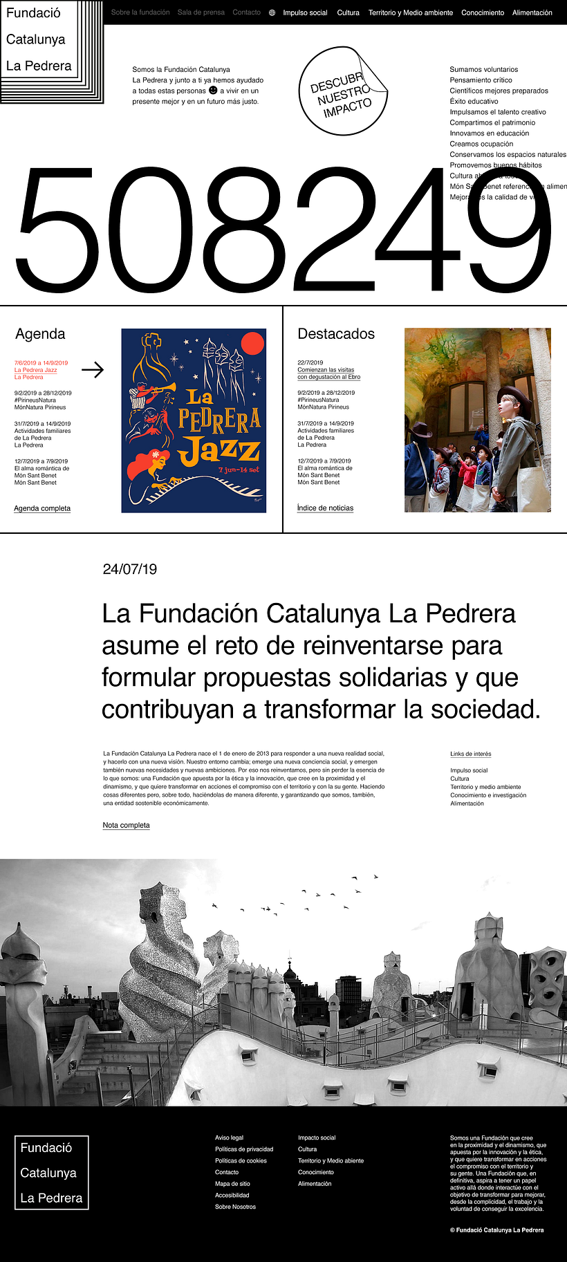 New digital portal for "Fundació Catalunya La Pedrera" 0